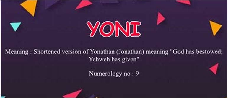Yonis name meaning